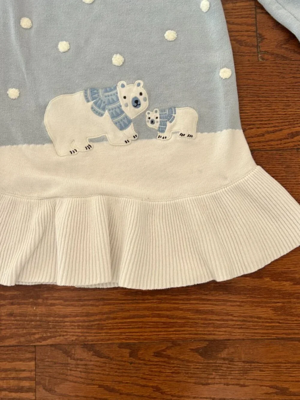 Gymboree Girls' Polar Bear Peplum Sweater Dress Size 8